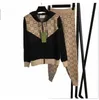 Survêtements pour femmes avec triangle en métal standard nouveau g automne haute qualité sport pull costume jogging à capuche pantalon costume