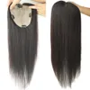 13x15 cm Virgin Brazilian SLIK Baza Hair Toppers Naturalny kolor klips w kawałkach dla kobiet2488405