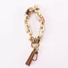 Biżuteria Akrylowa Link Keychain Chainlink Wristlet Bransoletki Bransoletki Bangle Link Bransoletki z Tassel Modny prezent dla niej