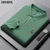 T shirt for men Men's Fall Spot Cotton Embroidery Fit Long-sleeved Fashion Men's Business Polo Shirt - 220402
