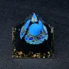 블루 오션 라피스 orgone 피라미드 EMF 보호 쿼츠 레이키 명상 오르가 나이트