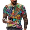 Música Guitarra Impreso 3D Camiseta Unisex Verano Cuello redondo Suelto Rock Manga corta Hombres Ropa de gran tamaño Camiseta Tops Tamaño asiático 220607