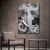 African Elephant Posters and Prints Wall Art Canvas Painting Black and White Animal Pictures for Living Room Cuadros Decor