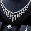 Orecchini Collana Big Fashion 4PCS Luxury Bowknots Set di gioielli africani per le donne Festa di nozze 2022 Set da sposa Dubai Orecchini OrecchiniOrecchio