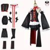 Seraph of the end Krul Tepes Cosplay Costume Outfit Dress Carnival Women Girl Uniform Parrucca per Halloween