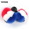 Slippers Summer Women Fur Pom Hairy Slides Ladies Cute Hairball Fluffy Faux Sandals Outdoor Rainbow Shoes 220708