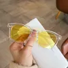 Vintage Red Rectangle Sunglasses 2022 Design Fashion Decor Acrylic Yellow Clear Lens Square Sunglasses Glasses Female UV400 Y220513