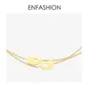 Enfashion Irregular Natural Shell Pendant Necklace Women Gold Color Stainless Steel Femme Long Chains Fashion Jewelry P J220613