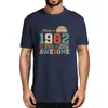 100% pamuk 1982 40 yıllık müthiş 40. doğum günü hediyeleri erkek yenilik t-shirt kadınlar rahat streetwear Harajuku tee Top 220411