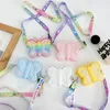 Borsa per il cambio delle sabbie mobili a farfalla per bambini borsa a tracolla in silicone per bambini dolce cartone animato per neonate borsa a tracolla con cinturini floreali F1410