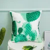 Kussen/decoratief kussenkussenomslag velboa stof sierging vierkant 45 cactus planten print worm kussensloop sofa home decoratiecushion/deco
