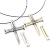 Pendanthalsband Anime Dracule Mihawk Cross Sword Necklace Women Cosplay Men smycken presentkrage