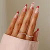 False Nails 24pcs Star Wave Flower Design Flower Design staccabile su punte per manicure completa indossabile Pesti manicure di manicro