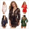 Roupa de sono feminina Sexy Lace Dama de dama de honra Robe Bride Women Elegant Vasaceiro Varro -Varote Bathrobe Kimono Bath Sleep Loungewomen's