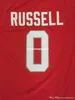 Ohio State Buckeyes #0 D'Angelo Russell Retro Basketball Jersey All Size Bordado costume Personalizar ANAM