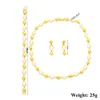 Halskette Ohrringe Set hochwertige Dubai Gold Verlobungsring Ohrring für Braut Hochzeit Brautjungfer Zubehör Frau GeschenkeOhr