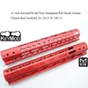 Taktisk 7/9/10/12/13,5/15 '' Inch Keymod/M-Lok Handguard Rail Free Float Mount System med stålfatmutter röd färg