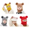 Bérets 2-7 T chapeau à capuche pour tout-petits chapeaux de neige pour enfants bonnet à oreillettes doublé en polaire L5YB