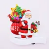 17 Stil 2022 Weihnachtsharz Anh￤nger Ornamente Baumdekorationen Weihnachtsmann Familie DIY Name
