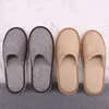 Hotel Disposable Linen Slippers Beauty Salon Hospitality Travel Thick Bottom Non-slip All-inclusive Slippers WJ0032