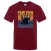 Pew Madafakas T -Shirt Männer Kurzarm Neuheit Lustige Katzen -T -Shirt Vintage Summer Tops Shirts Tee T -Shirt Crew Hals Streetwear 220616