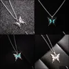 Pendant Necklaces Pendants Jewelry Fashion Creative Glowing Butterfly Necklace For Women Stainless Steel Chain Luminous Choker Male Gifts