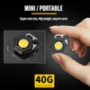 Mini luz de camping Linterna LED Linterna Carga USB Llavero COB Luz de trabajo Reflector con imán fuerte IP64 Llavero impermeable Linternas