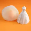 3D jupe princesse robe forme gâteau moule Silicone Fondant décoration outils de cuisson mariage bougie moule 220531