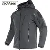 TACVASEN Tactique Polaire Doublée Veste imperméable Mens Militaire Air Soft Veste Manteau Safari Coupe-Vent Hiver Chaud Armée Veste 201128