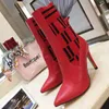 Boots 2022 New Leather Leather Martin Boots Women Stretch Sock Boot Boot Slashling Calkle Round Round Toe Lace-Up Bootie Single Bootie