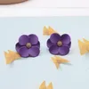 Stud Korea Fashion Sieraden Zoete driedimensionale bloem oorbellen verf metaal statement strand feest voor vrouwen geschenkstudie
