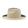 Bérets chapeau Fedora hiver chapeaux Patchwork feutre casquettes hommes blanc noir mode luxe pour Sombreros De Mujer GorrosBérets