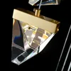 キッチンヴィラLED階段屋内ライトンクリエイティブデザインアイスキューブゴールドシーリングフィクスチャ用シャンデリアクリスタルペンダントライト