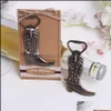 Criativo Hitched cowboy boot abridor de garrafa para aniversário ocidental favores do casamento nupcial e presentes de festa entrega 2021 abridores cozinha também