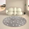 Mattor Nordiskt mjukt badrum som inte glider mattor vardagsrum sovrum fönster sängen stjärna rund golvmatta hem textil dekoration