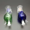 Pipes en verre Fabrication de fumer Narguilé soufflé à la main Mini narguilé en verre à os de crâne à contraste de couleur