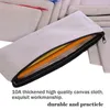 10pcs blank canvas cosmetic bags zipper pencil DIY craft pouches case coin customized bag 220617