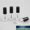 500pcs piccola bottiglia di smalto per unghie in vetro quadrato vuoto ricaricabile da 3 ml 4 ml con contenitore per nail art con tappo a pennello nero
