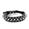 Hundhalsar Leases Super Cool Punk Style Pet Collar Rivet Anti-Bite Solid Color Justerbara tumstorlek Tillbehör 9 Färger Dog Leashesdog