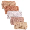 5 pièces/lot câble arc bébé bandeau doux élastique impression Nylon bandeaux ensemble bébé Turban nouveau-né pour enfants cheveux accessoires AA220323