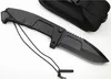 Promotie ER Survival Tactical Folding Mes N690 Drop Point Black Blade 6061-T6 Handvatmessen met nylon tas