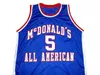 SJZL98 # 5 Baron Davis McDonald's All American Retro Basketball Jersey Dostosuj dowolny numer rozmiaru i nazwę gracza