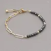 Pulseiras de charme go2boho hematite pedra ajustável Corrente de cores de ouro ajustável para mulheres jóias da moda cadeias de aço inoxidável pulseras kent2