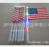 2021 American Hand LED 플래그 7 월 4 일 독립 기념일 미국 배너 깃발 LED 깃발 파티 용품