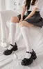 Socken Strumpfwaren Sexy Spitze Lange Mesh Samt Bein JK Cosplay Kostüme Zubehör Uniform Dunkle Mädchen Mode Netzstrümpfe Lolita