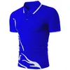 Camisa de pólo de verão Men short -shortsleeeved casual slim color color pólo pólo encolhimento à prova de aro de lazer ao ar livre de lazer ao ar livre 220708