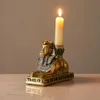 Candle Holders Ancient Egypt Polyresin Candlestick Decoration Creative Design Home Desk Party Candelabra Desktop Ornaments