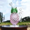 8 Pouces Rose Ananas Verre Bong Recycler Verre Eau Bong Pipes Dab Rig Percolateur Joint Tabac Narguilé OEM ODM 14mm Bol US Warehouse