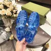 2023 Double G clear Sandals Jelly candy color womens Sandal Transparent Slippers Women ladies Flat mules Buckle Rubber summer outdoor Shoes Flip Flops slipper''gg''