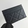 Luxury top quality genuine leather with id credit wallet coin purse caviar card holder